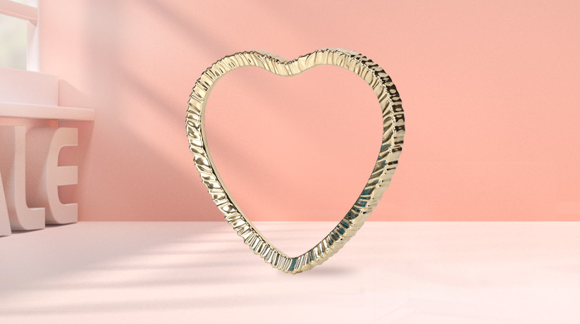 鋅合金心形飾品定制參數(shù)圖